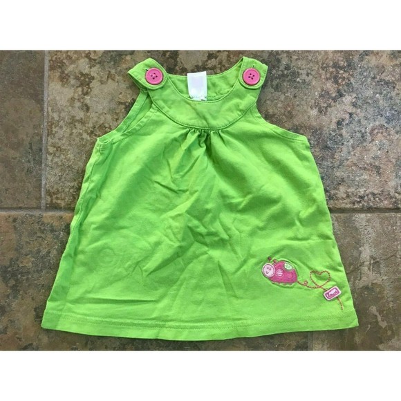 Girl's Size 9M 6-9 Months Two Piece Green Carter's Ladybug Embroidered Top + DC - Picture 3 of 7
